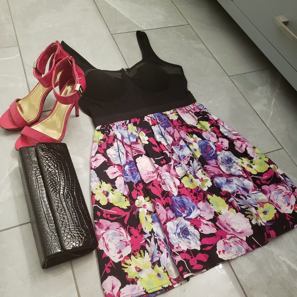 Material Girl Floral Dress